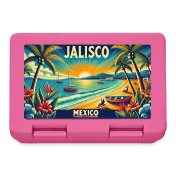 Jalisco Mexico beach palm design - Lunchbox - pink - Front