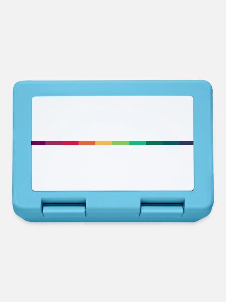 Regenbogen Linie - Brotdose - Saphirblau