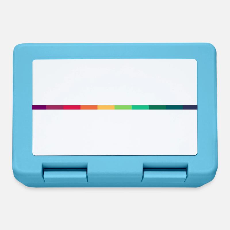 Regenbogen Linie - Brotdose - Saphirblau