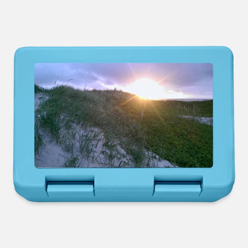 Dune, Coucher de soleil - Boîte à goûter - bleu saphir