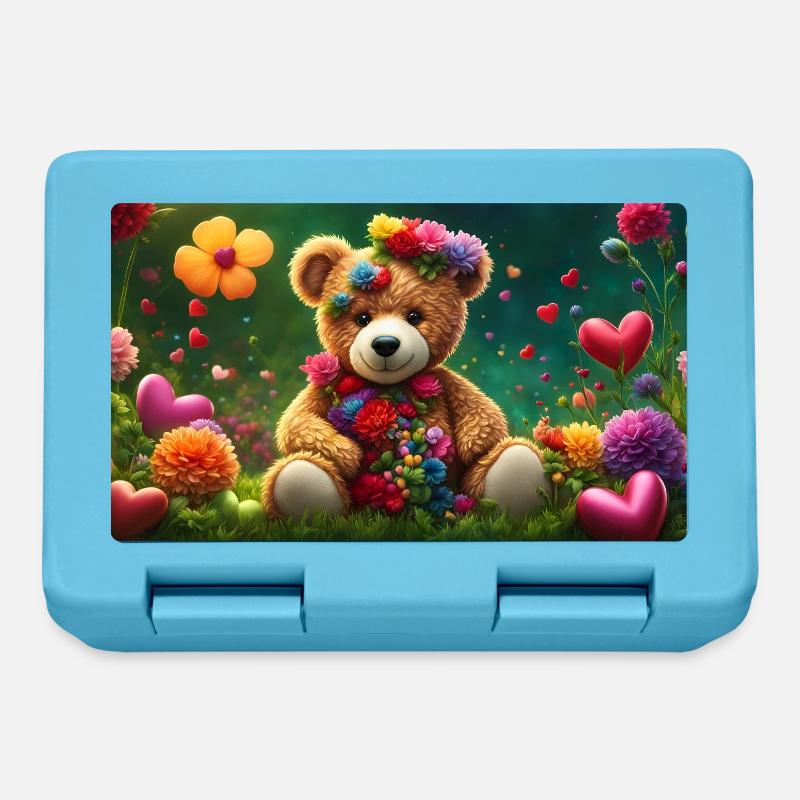 Nounours 2 - Boîte à goûter - bleu saphir