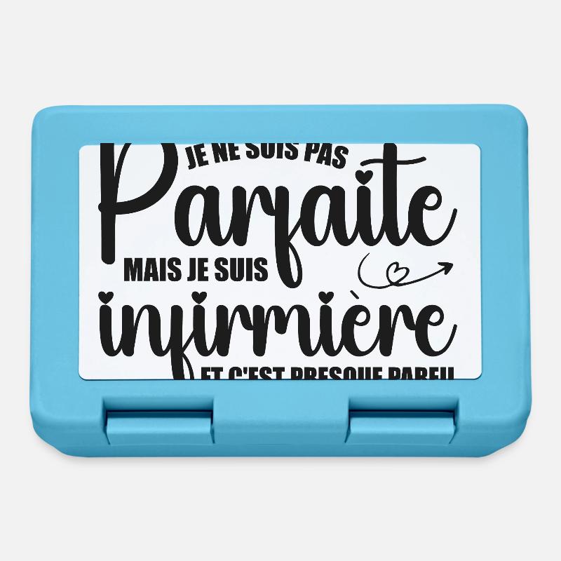Je ne suis pas parfaite, je suis infirmière - Boîte à goûter - bleu saphir