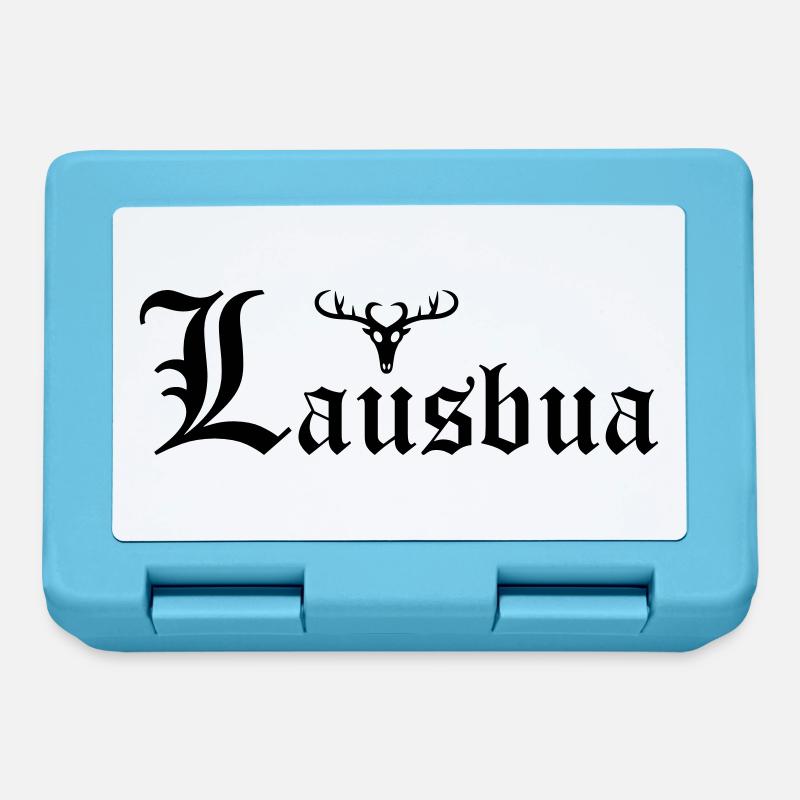 Lausbua mit Hirsch - Brotdose - Saphirblau