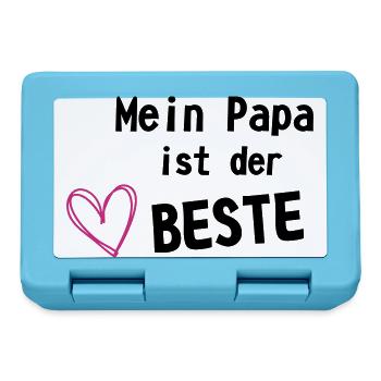 Papa ist der Beste - Brotdose - Saphirblau - Vorne