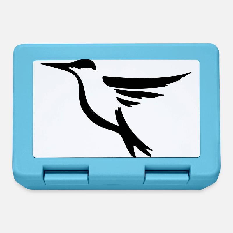 Hummingbird 2 - bird gift idea - Lunchbox - sapphire blue