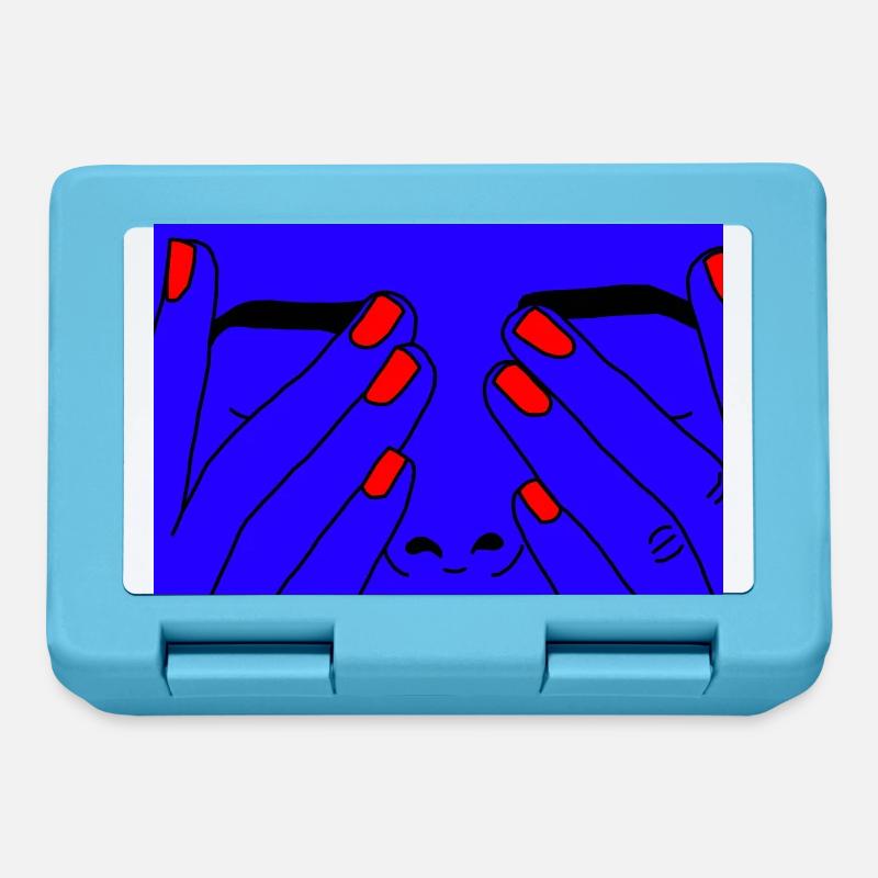 Face bleue - Boîte à goûter - bleu saphir