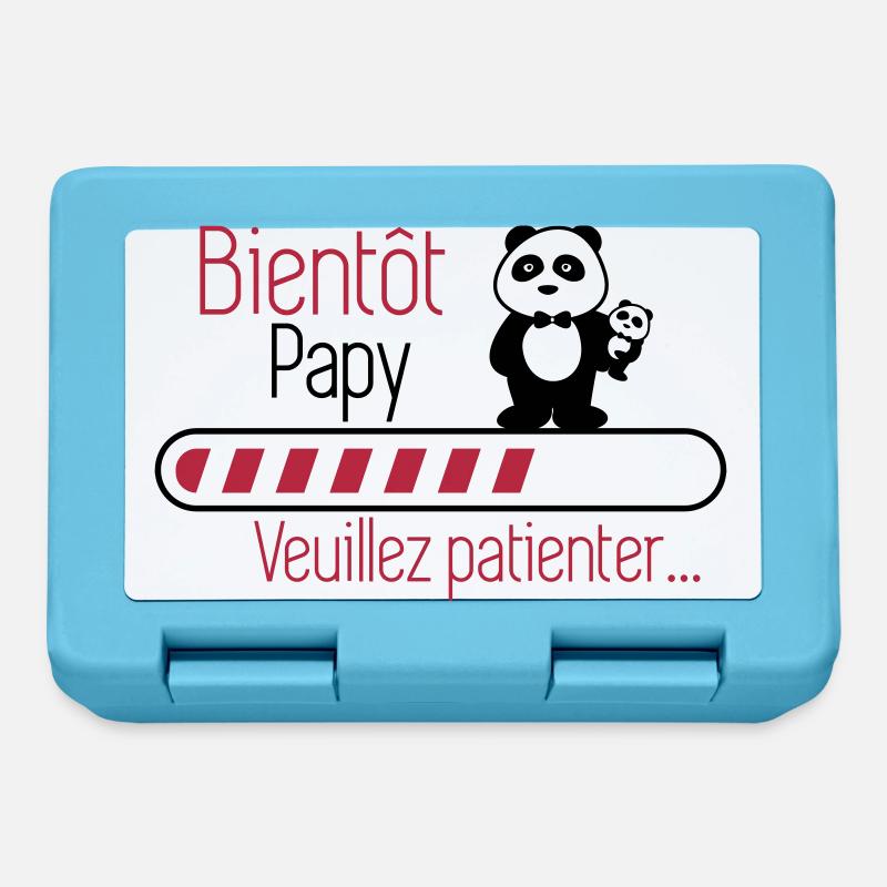 Bientôt papy - Futur Papi - Boîte à goûter - bleu saphir