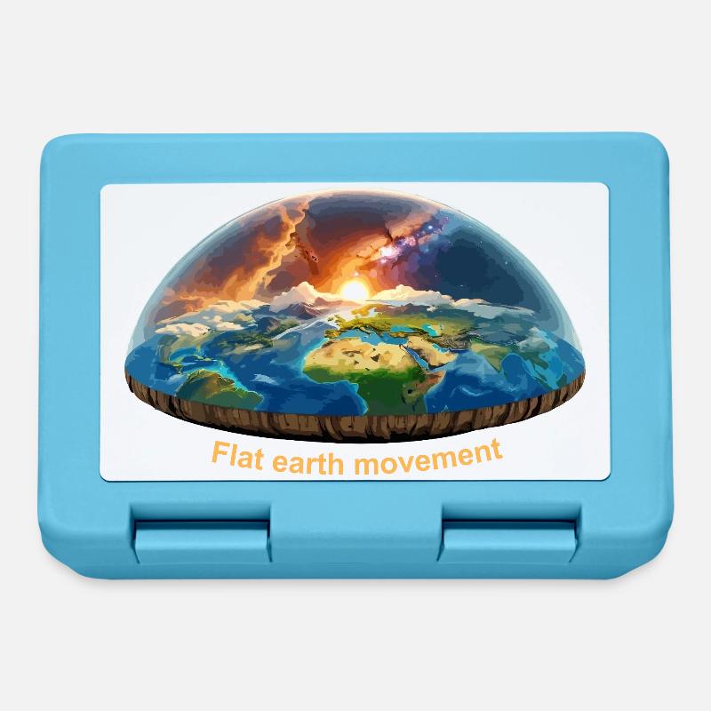 Mouvement de la terre plate - Boîte à goûter - bleu saphir