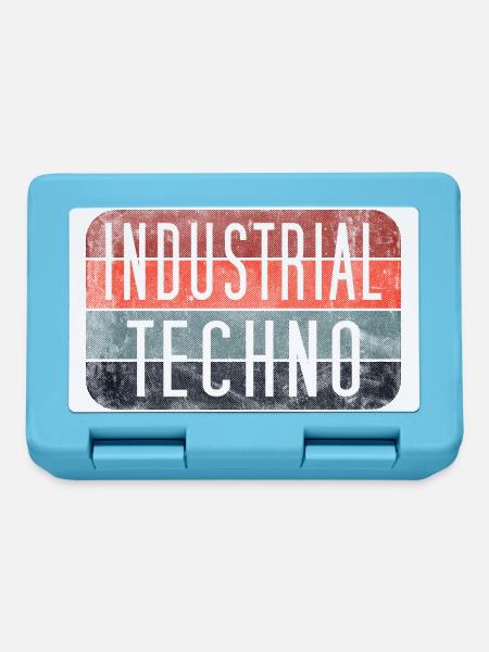 Industrial Techno Retro Gradient - Brotdose - Saphirblau