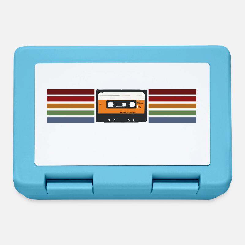 Analog cassette retro style - Lunchbox - sapphire blue