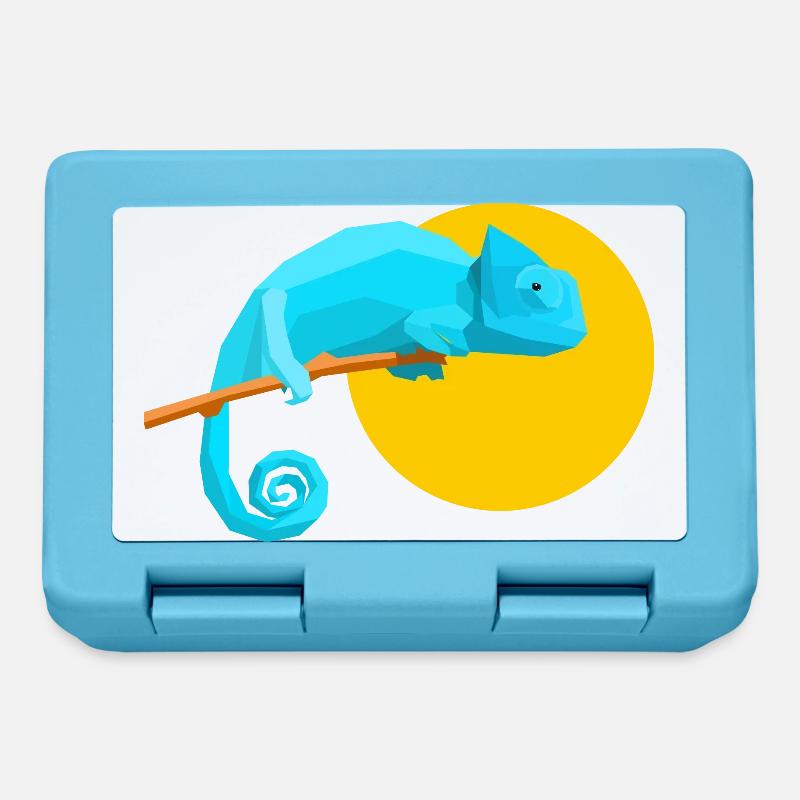 Geometric Chameleon - Brotdose - Saphirblau