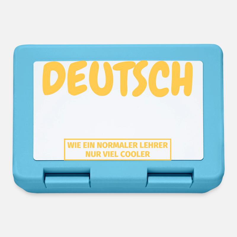 Deutschlehrer Geschenk - Brotdose - Saphirblau