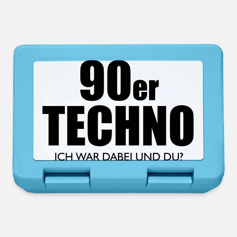 90er TECHNO - ich war dabei und du? - Brotdose - Saphirblau