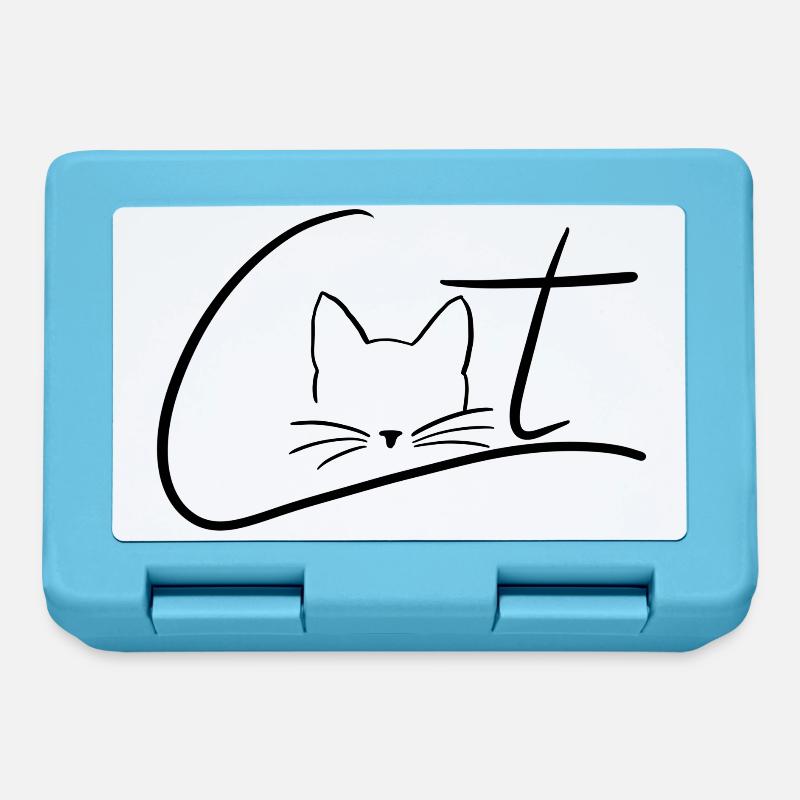 Logo de chat avec chat - Boîte à goûter - bleu saphir