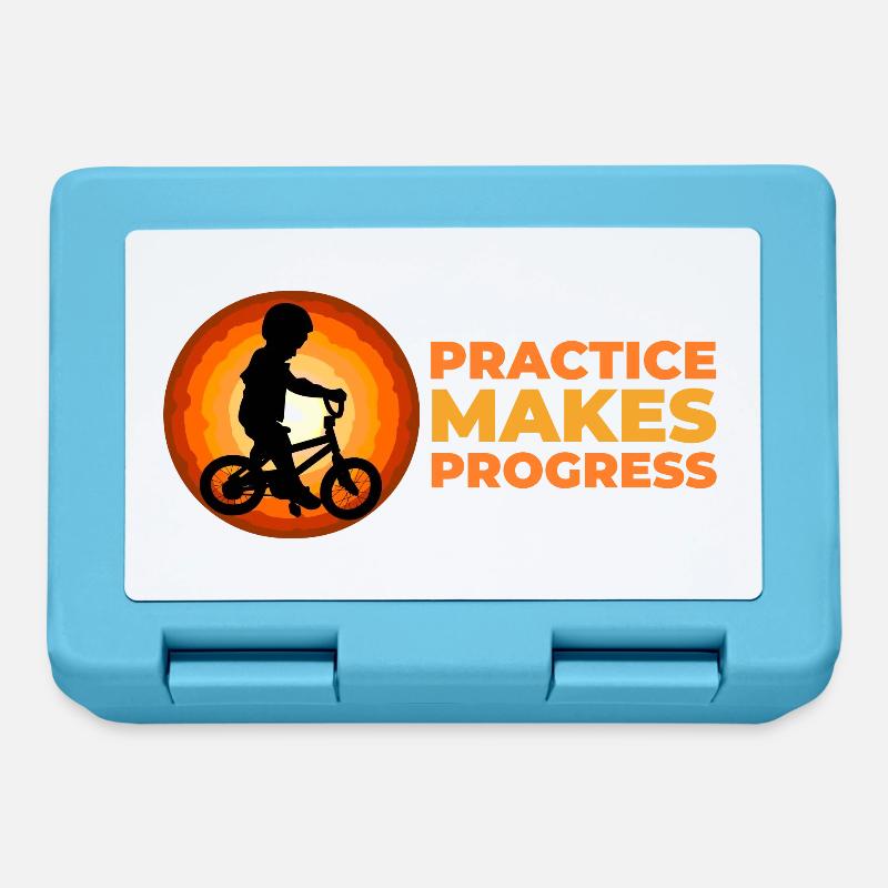 Practice makes progress - Lunchbox - sapphire blue