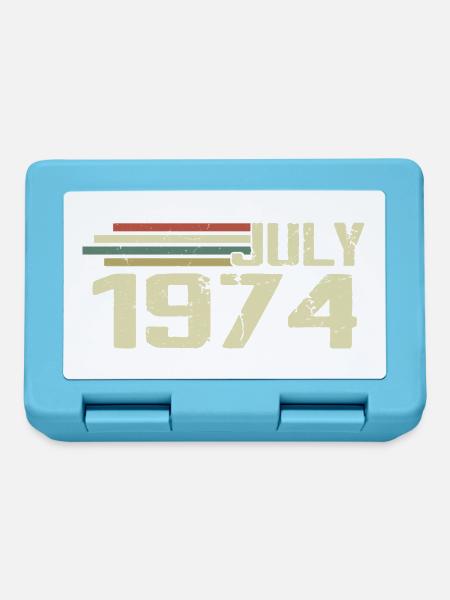 Anniversaire juillet 1974 Année 1974 juillet Né en 1974 - Boîte à goûter - bleu saphir