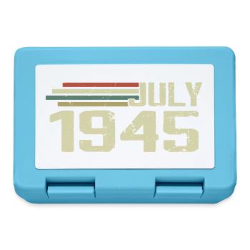 Anniversaire juillet 1945 Année 1945 juillet Né en 1945 - Boîte à goûter - bleu saphir - Devant