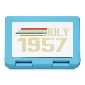 Geburtstag Juli 1957 Jahr 1957 Juli Jahrgang 1957 - Brotdose - Saphirblau - Vorne