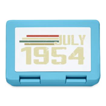 Anniversaire juillet 1954 Année 1954 juillet Né en 1954 - Boîte à goûter - bleu saphir - Devant