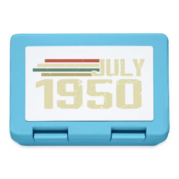 Anniversaire juillet 1950 Année 1950 juillet Né en 1950 - Boîte à goûter - bleu saphir - Devant