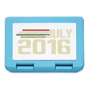 Birthday July 2016 Year 2016 July Vintage 2016 - Lunchbox - sapphire blue - Front