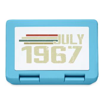 Geburtstag Juli 1967 Jahr 1967 Juli Jahrgang 1967 - Brotdose - Saphirblau - Vorne
