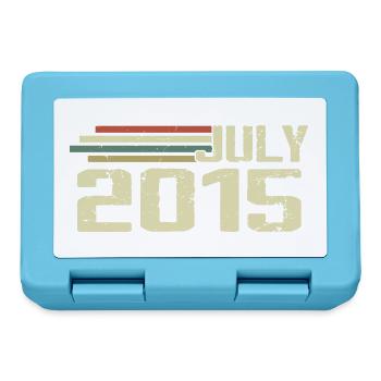 Birthday July 2015 Year 2015 July Vintage 2015 - Lunchbox - sapphire blue - Front