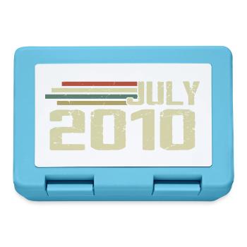 Geburtstag Juli 2010 Jahr 2010 Juli Jahrgang 2010 - Brotdose - Saphirblau - Vorne