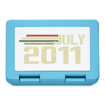 Geburtstag Juli 2011 Jahr 2011 Juli Jahrgang 2011 - Brotdose - Saphirblau - Vorne
