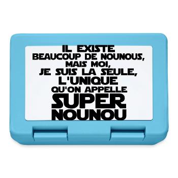 super nounou la seule - Boîte à goûter - bleu saphir - Devant