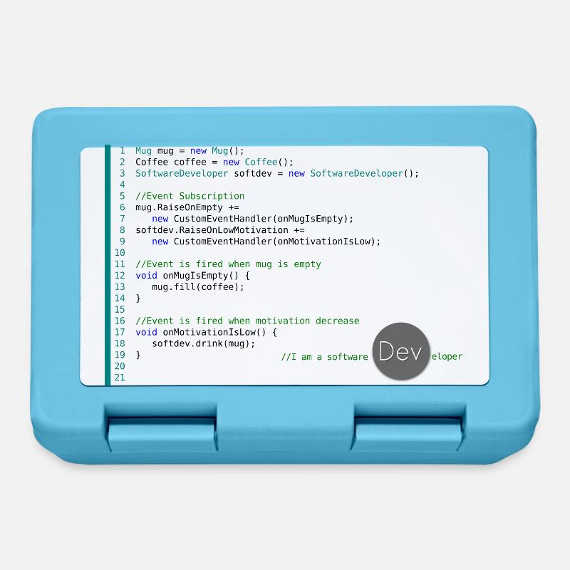 I am a Software Developer - Brotdose - Saphirblau
