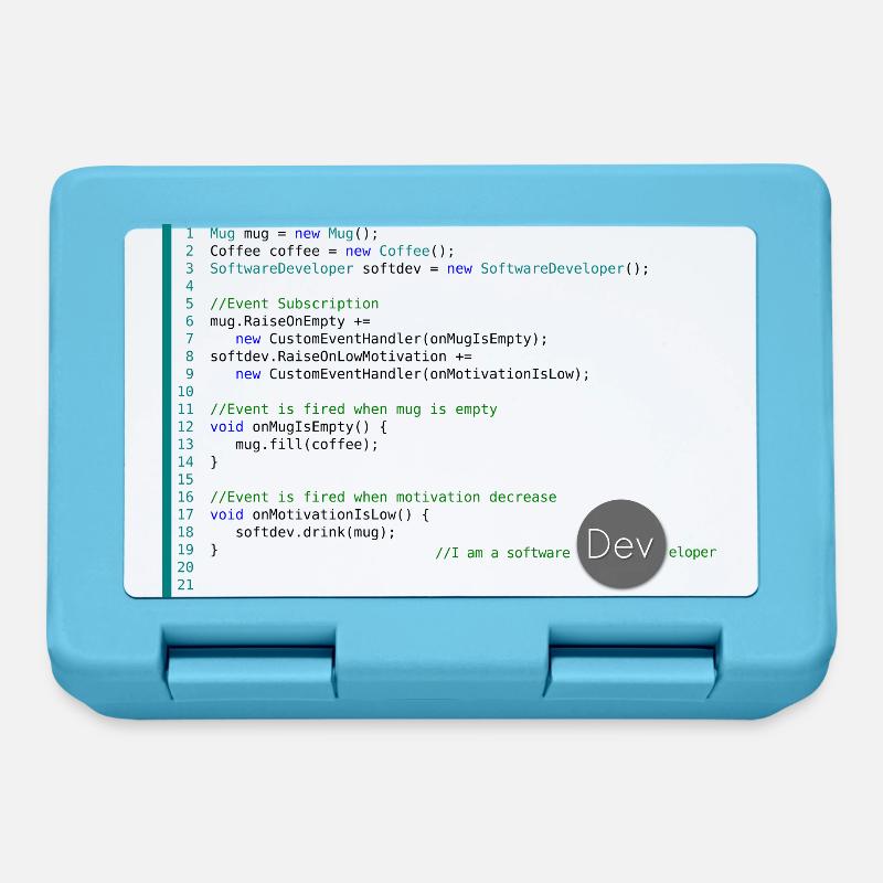 I am a Software Developer - Lunchbox - sapphire blue