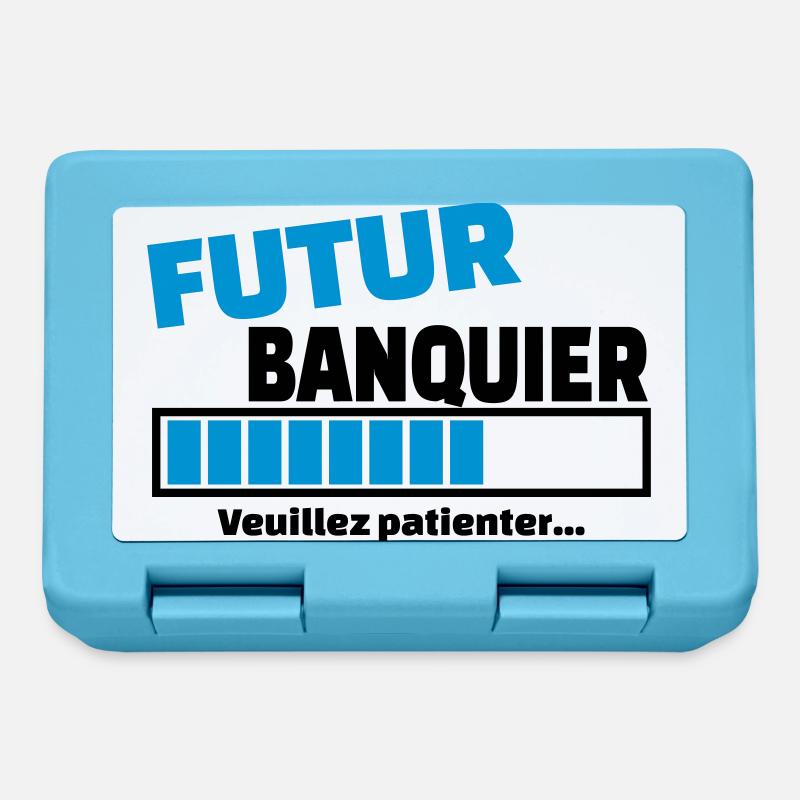 futur banquier - Boîte à goûter - bleu saphir