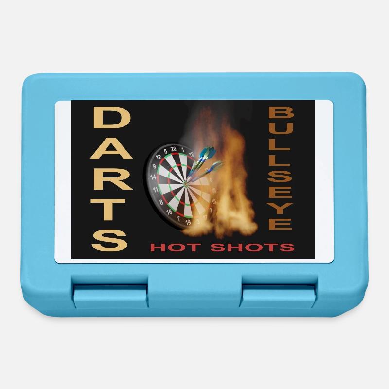 Darts, Dart, Darten, Pfeile, Dartscheibe,dartboard - Brotdose - Saphirblau