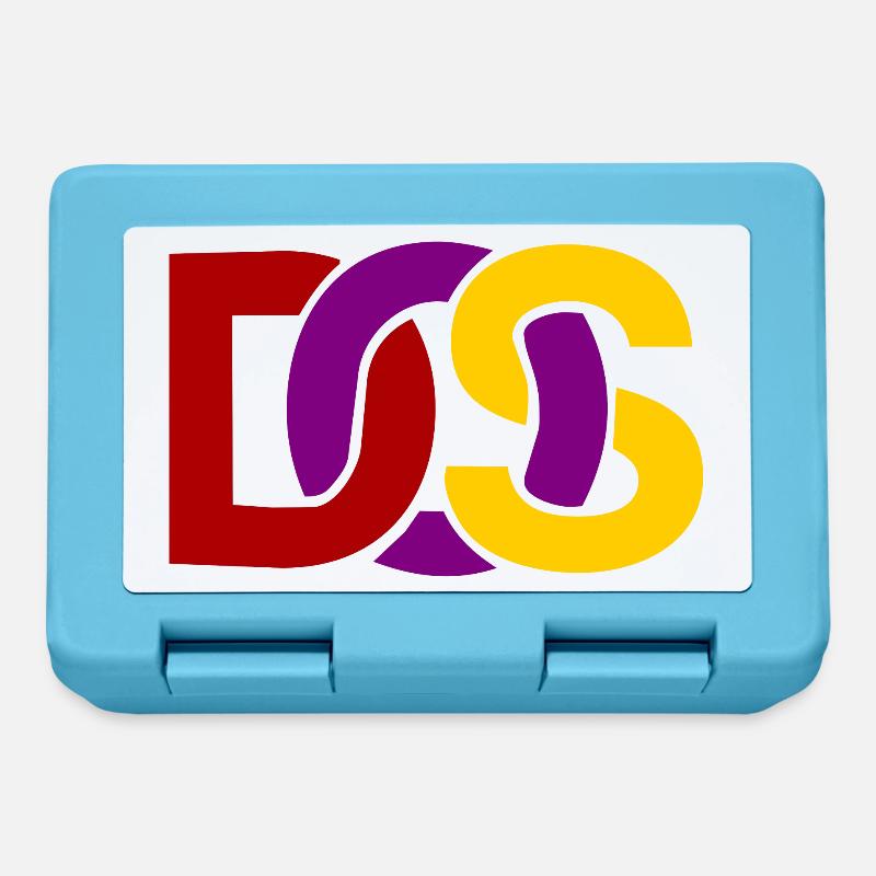 Retro MS DOS Logo - Brotdose - Saphirblau