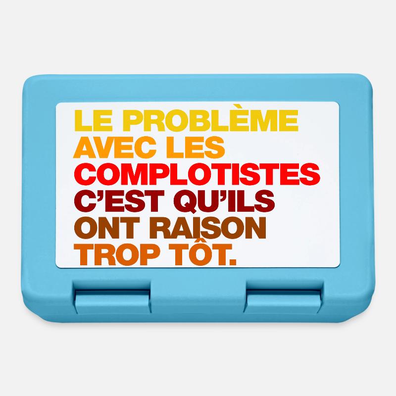 Le complotisme - Boîte à goûter - bleu saphir