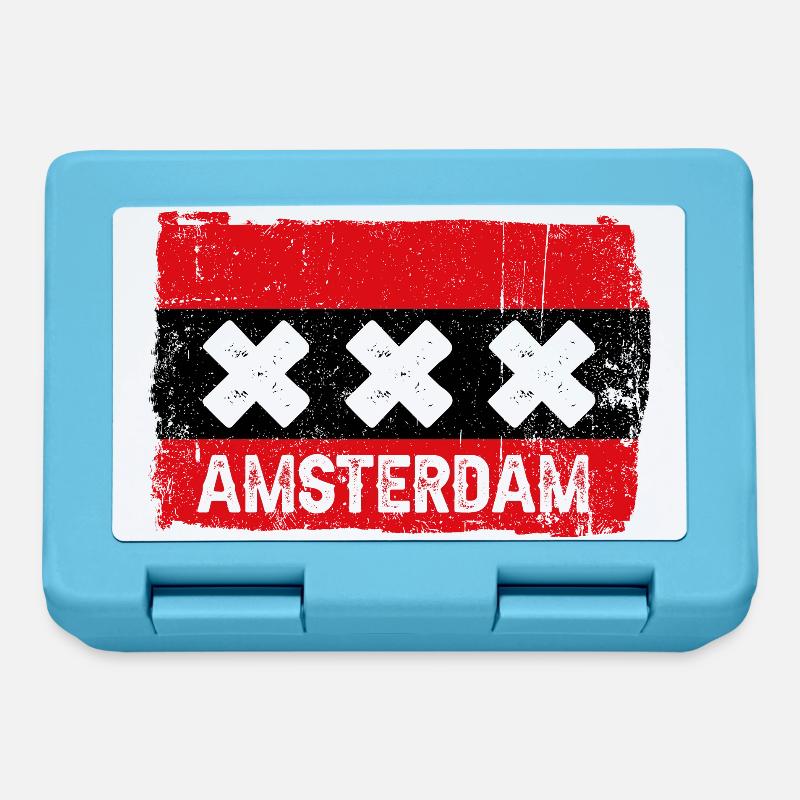 Amsterdam X Graffiti Grunge - Boîte à goûter - bleu saphir