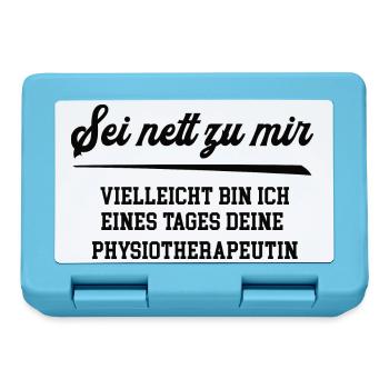 Physiotherapeutin Krankengymnastik Physiotherapie - Brotdose - Saphirblau - Vorne