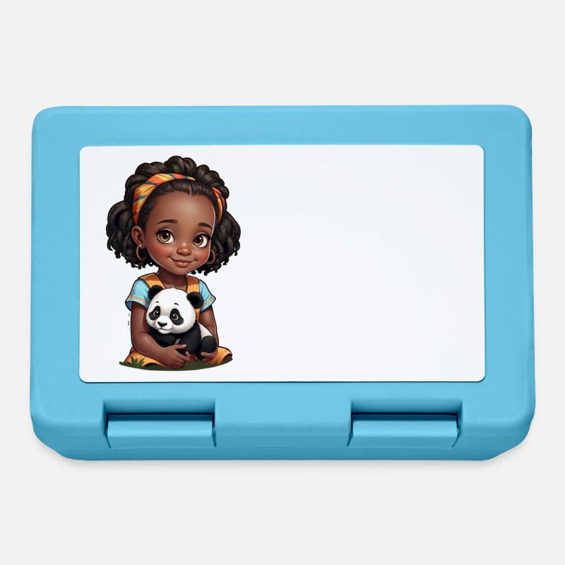 Idée Cadeau Panda Enfant - Boîte à goûter - bleu saphir