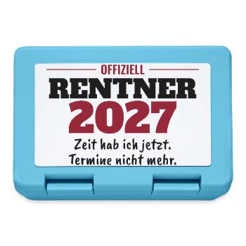 Offiziell Rentner 2027 – Geschenk zum Ruhestand - Brotdose - Saphirblau - Vorne