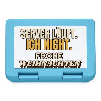 Server läuft. Ich nicht. Frohe Weihnachten - IT - Brotdose - Saphirblau - Vorne
