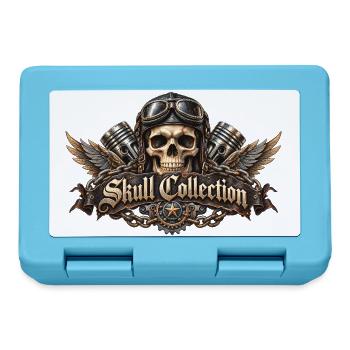 Skull biker biker wings Skull Collection - Brotdose - Saphirblau - Vorne
