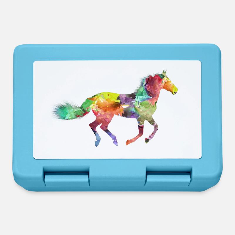 Rainbow Pferd - Brotdose - Saphirblau
