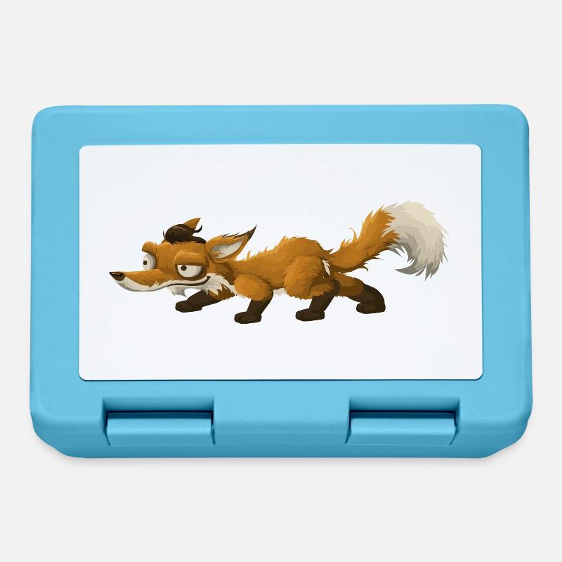 renard - Boîte à goûter - bleu saphir