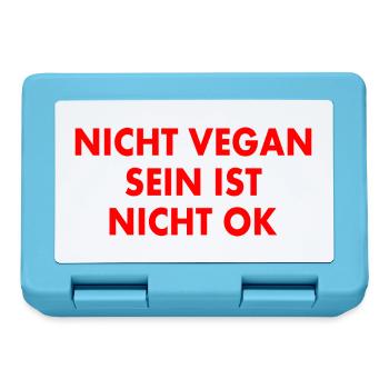 nicht vegan sein ist nicht ok - Brotdose - Saphirblau - Vorne