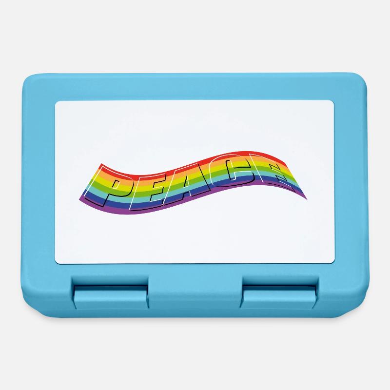 Revendication de PEACE dans Rainbow - Boîte à goûter - bleu saphir