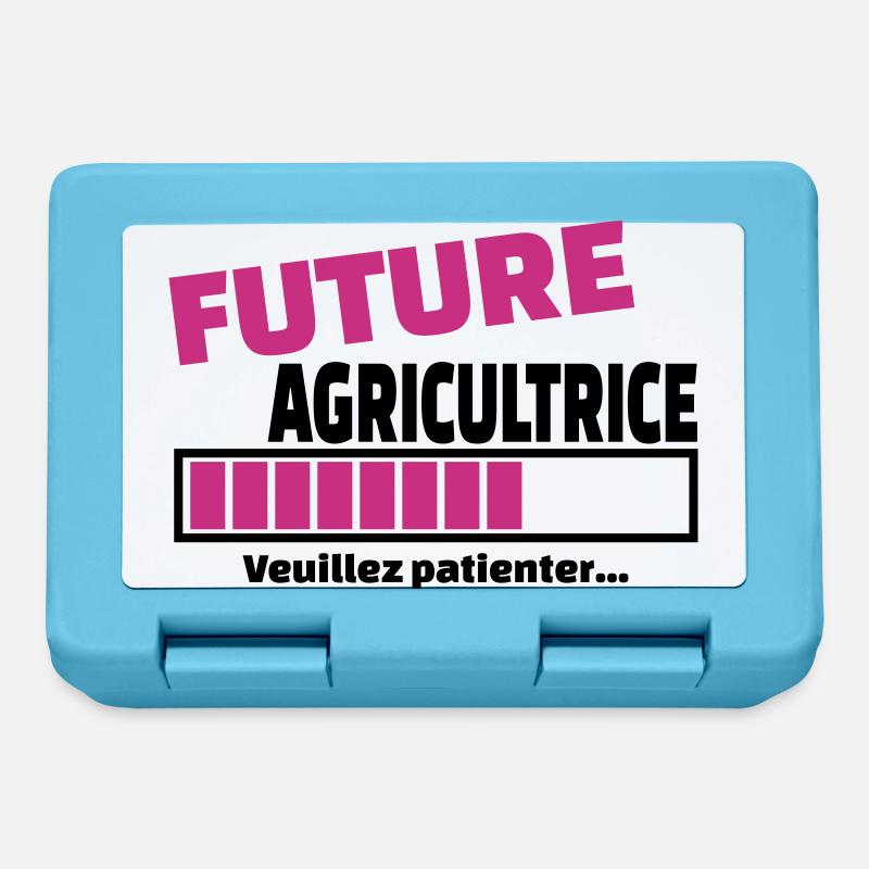 future agricultrice - Boîte à goûter - bleu saphir