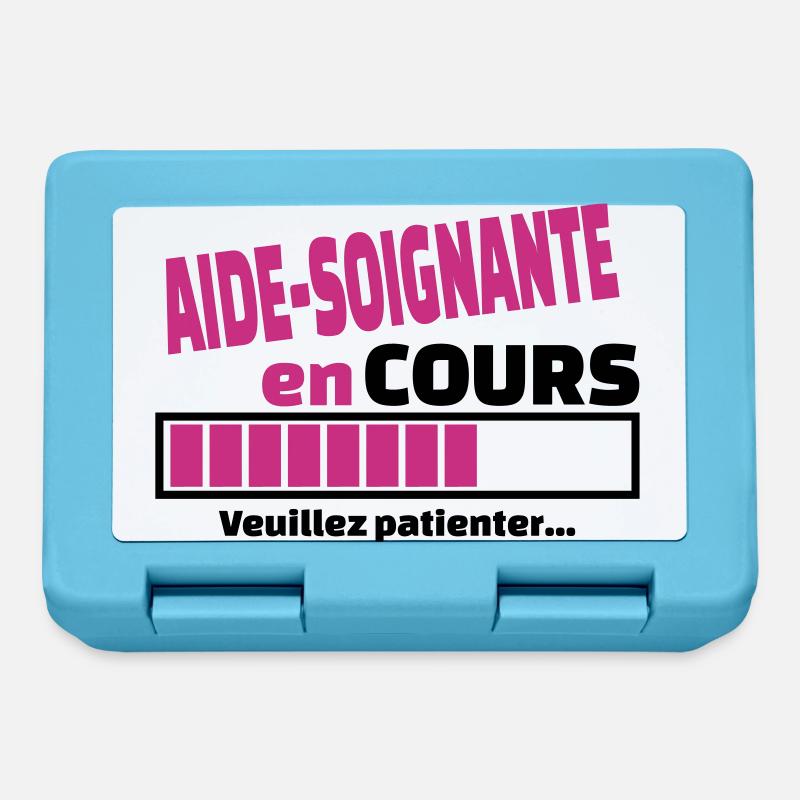 aide-soignante en cours - Boîte à goûter - bleu saphir