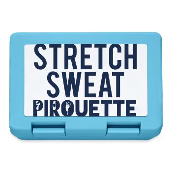 Ballett Geschenk Stretch - Sweat - Pirouette - Brotdose - Saphirblau - Vorne