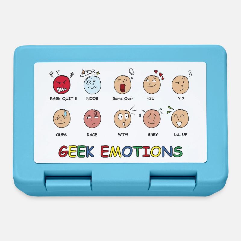 GEEK EMOTIONS - Texte NOIR - Boîte à goûter - bleu saphir